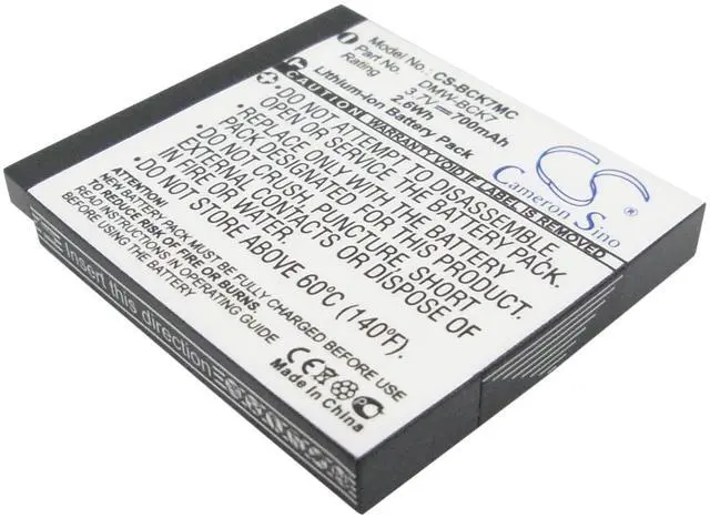 Main image of Cameron Sino Battery for Lumix DMC-S2EP, Lumix DMC-S2GA, Lumix DMW-FX80N, Lumix DMW-FX80P, Lumix DMW-FX80V, Lumix DMW-FX80W 700mAh