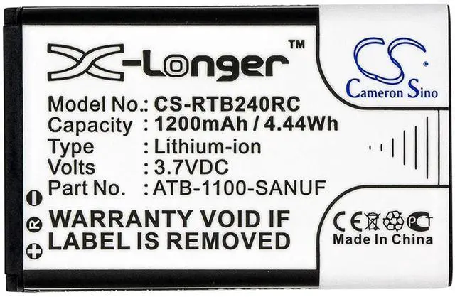 Main image of Cameron Sino Battery for CS-RTB240RC, RTI Pro, Pro24.i, Pro24.r, Pro24.r v2, Pro24.z PN:RTI 41-500012-13, ATB-1100-SANUF 1200mAh