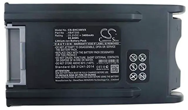 Alt view image 5 of 5 - Cameron Sino Battery for Shark F30, IC200C, IONFlex 2X DuoClean Cordless S, IR100, IR100C, IR101, IR101C, IR141, IR141WBKT, IR142, IR70, S1, S2, S6, S9, UF280, X30 3400mAh