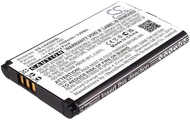 Alt view image 5 of 5 - Cameron Sino Battery for Lightspeed A500, Aviation, Tango PN:Lightspeed 806-00001-000 1050mAh / 3.89Wh