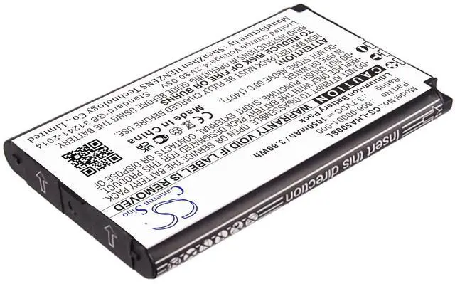 Alt view image 2 of 5 - Cameron Sino Battery for Lightspeed A500, Aviation, Tango PN:Lightspeed 806-00001-000 1050mAh / 3.89Wh