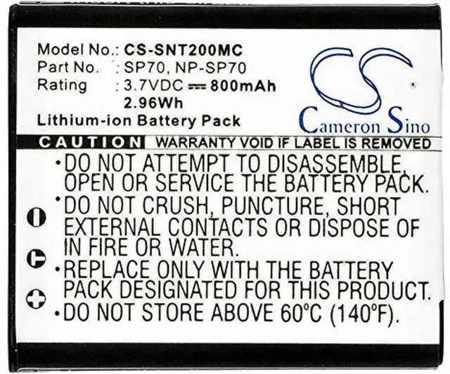 Alt view image 5 of 5 - Cameron Sino Battery for Sony Bloggie Duo, Bloggie MHS-FS2, Bloggie MHS-FS2/V, Bloggie MHS-FS2K, Bloggie MHS-FS3, Bloggie MHS-TS10, Bloggie MHS-TS10/B, MHS-TS20/S, MHS-TS20K, MHS-TS22