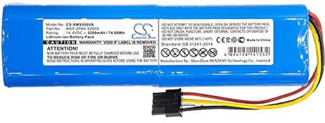 Alt view image 3 of 4 - Cameron Sino Battery for Xiaomi Mi Robo, Mijia Roborock S50, Mijia Roborock S51, Millet Sweeper, Roborock S50, Roborock S51, Roborock S55, Roborock S6, Roborock S60