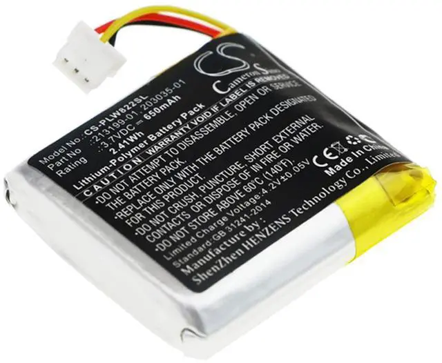 Alt view image 3 of 5 - Cameron Sino Battery for Plantronics B8200, Savi 8220, Savi W8220 PN:Plantronics 203035-01, 203055-01, 208769-01, 208769-02, 213199-01 650mAh / 2.41Wh