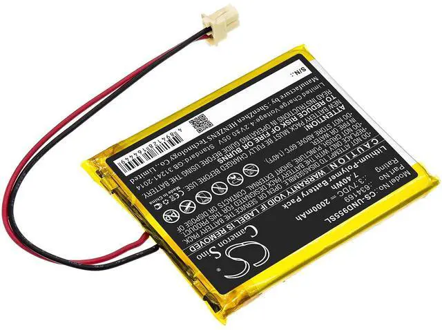 Alt view image 2 of 5 - Cameron Sino Battery for Uniden Guardian G955, Guardian UDR, UDR744, UDR744HD, UDR777HD, UDR780HD PN:Uniden 634169 2000mAh / 7.40Wh