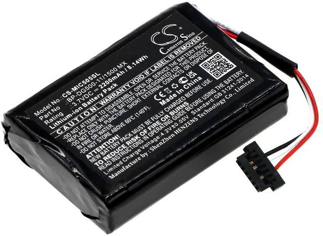 Main image of Cameron Sino Battery for Magellan cyclo 500 HC, cyclo 505 HC PN:Magellan BP-DG500-11/1500 MX 2200mAh / 8.14Wh