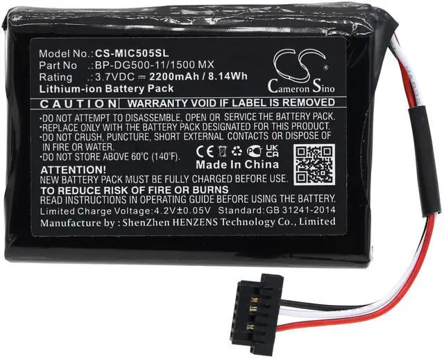 Alt view image 3 of 5 - Cameron Sino Battery for Magellan cyclo 500 HC, cyclo 505 HC PN:Magellan BP-DG500-11/1500 MX 2200mAh / 8.14Wh