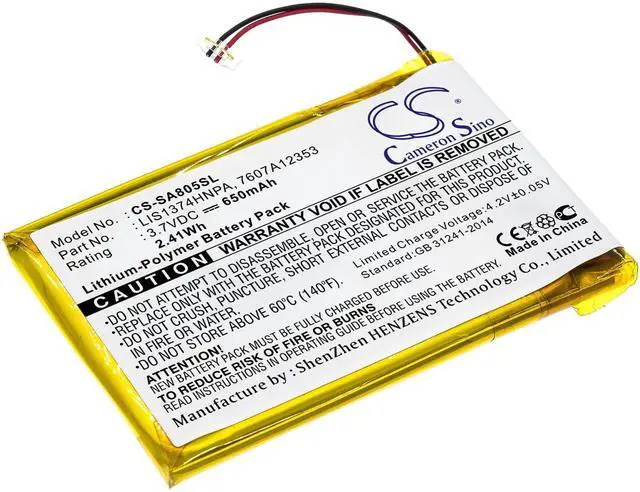 Main image of Cameron Sino Battery for Sony NW-A805, NW-S639, NW-S639F, NWZ-A801, NWZ-A810, NWZ-A818, NWZ-A818BLK, NWZ-A828KBLK, NWZ-A829BLK, NWZ-S639 650mAh