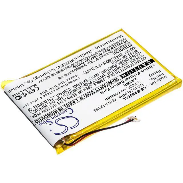Alt view image 2 of 5 - Cameron Sino Battery for Sony NW-A805, NW-S639, NW-S639F, NWZ-A801, NWZ-A810, NWZ-A818, NWZ-A818BLK, NWZ-A828KBLK, NWZ-A829BLK, NWZ-S639 650mAh