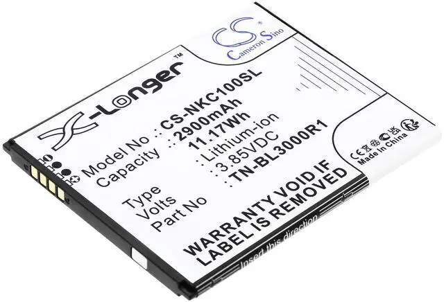Main image of Cameron Sino battery for C100, C100 2022, N152DL, TA-1520 PN. TN-BL3000R1 2900mAh / 11.17Wh