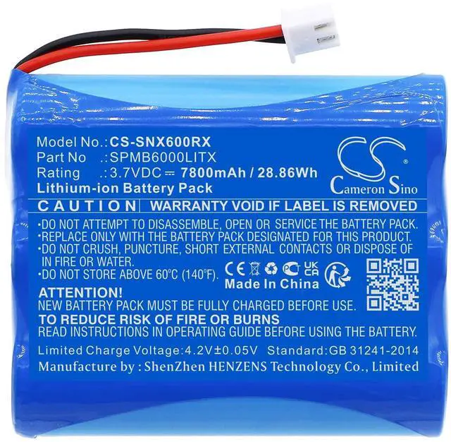 Main image of Cameron Sino Battery for Spektrum Transmitter iX12, Transmitter NX6, Transmitter NX8 PN:Spektrum SPMB6000LITX 7800mAh / 28.86Wh