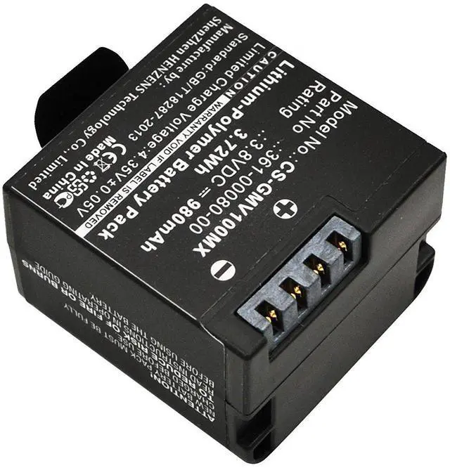 Alt view image 2 of 5 - Cameron Sino Battery for Garmin Virb X, Virb X Compact, VIRB XE PN:Garmin 010-12256-01, 361-00080-00 980mAh / 3.72Wh