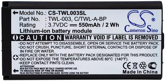 Main image of Cameron Sino Battery for Nintendo DSi, NDSi, NDSiL PN:Nintendo C/TWL-A-BP, TWL-003 550mAh / 2.04Wh