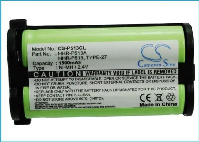 Alt view image 5 of 5 - Cameron Sino Battery for HHRP513A, HHR-P513A, KXTG2208, KX-TG2208, KXTG2208B, KX-TG2208B, KXTG2258, KX-TG2258, KXTG2258S, KX-TG2258S, N4HHEPA00001, TYPE 27 1500mAh