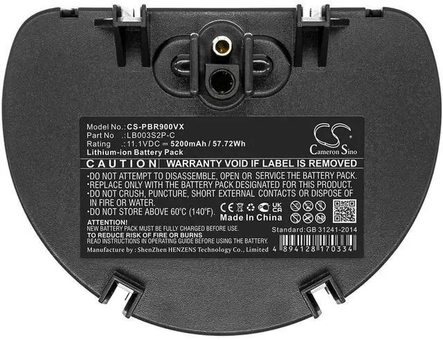 Alt view image 2 of 6 - Cameron Sino Battery for Water Tech Pool Blaster Pro, Precision Li, Pro 900 PN:Water Tech LB003S2P-C 5200mAh / 57.72Wh