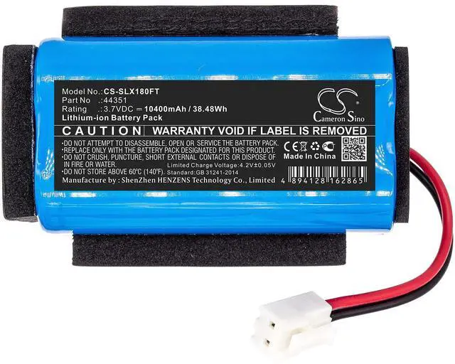 Alt view image 3 of 6 - Cameron Sino Battery for Streamlight Vulcan 180 PN:Streamlight 44350, 44351 10400mAh / 38.48Wh