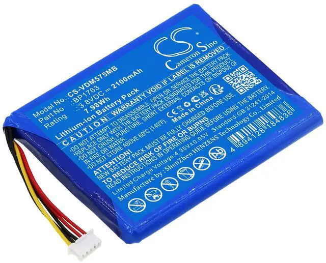 Main image of Cameron Sino Battery for V-Tech 5" Digital Video Baby Monitor, HD Smart Wifi Video Monitor, RM5754, RM5754HD, VM5254 PN:V-Tech BP1763 2100mAh / 7.98Wh