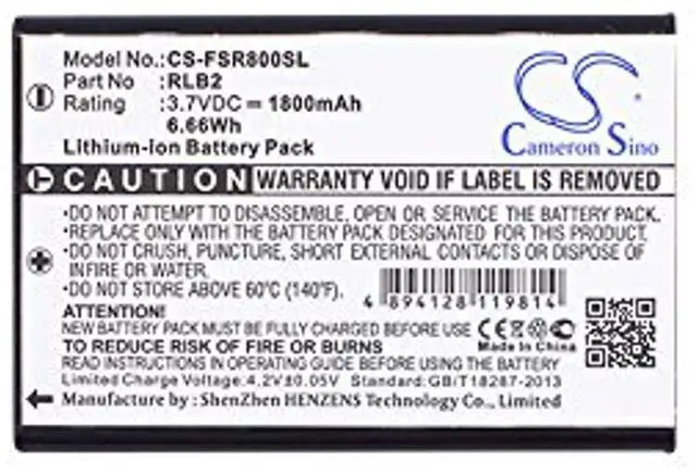 Alt view image 5 of 5 - Cameron Sino Battery for Fieldpiece SCL2, SRL2, SRL2 Leak Detectors, SRL8, SRL8 Leak Detectors PN:Fieldpiece RLB2 1800mAh / 6.66Wh