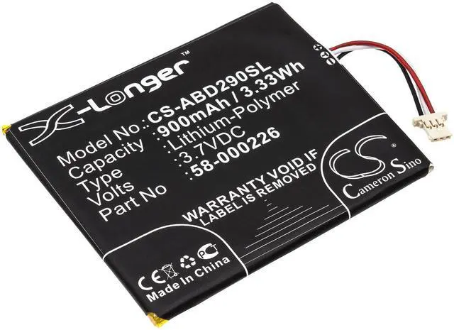 Main image of Cameron Sino battery for 53-014490, B07DLPWYB7, J9G29R, Kindle 10th, Kindle 10th Gen 2019, Kindle Basic 10th Generation, Kindle Touch 2019 PN. 26S1019, 58-000226 900mAh / 3.33Wh