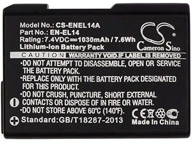 Alt view image 5 of 5 - Cameron Sino Battery for Nikon Coolpix P7000, Coolpix P7100, Coolpix P7700, Coolpix P7800, D3100, D3100 DSLR, D3200, D3200 DSLR,