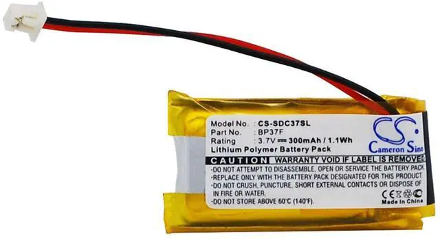 Main image of Cameron Sino Battery for Dogtra EF3000 Gold, EF3000 Gold Dog containment sy, iQ, iQ plus remote dog training co PN:Dogtra BP37F 300mAh / 1.11Wh