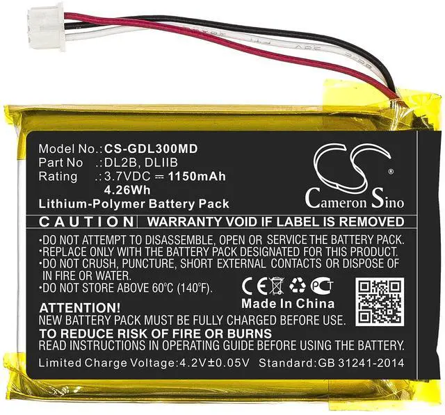 Alt view image 3 of 5 - Cameron Sino Battery for 3GEN DermLite II, DermLite III, DermLite Pro, DL2 Dermatoscope, DL3 Dermatoscope PN:3GEN DL2B, DLIIB 1150mAh / 4.26Wh