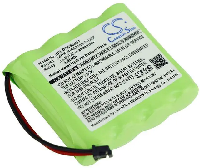 Alt view image 3 of 4 - Cameron Sino Battery for DSC Security Alarm Panel, WS4920HE wireless repeater, WTK5504 wireless keypad,  ADT Wireless Color Touchscreen Keypad  PN:DSC 17000153, DSC-BATT2148V 2000mAh