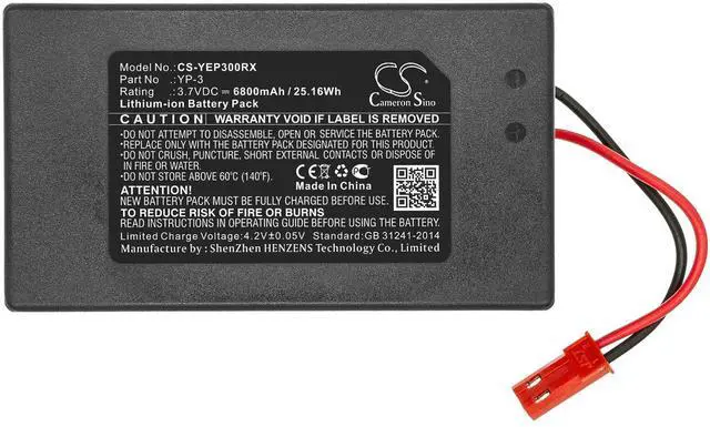 Alt view image 3 of 5 - Cameron Sino Battery for YUNEEC Q500, ST10, ST10 Chroma Ground Station, ST10+ Chroma Ground Station, YP-3 Blade PN:YUNEEC YP-3 6800mAh / 25.16Wh