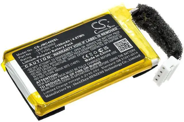 Alt view image 3 of 7 - Cameron Sino Battery for JBL AN0402-JK0009880, Clip 4 PN:JBL GSP903052 1100mAh / 4.07Wh