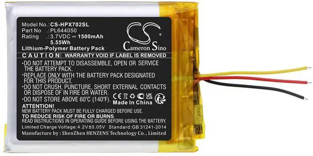 Main image of Cameron Sino Battery for HyperX Cloud Alpha, Cloud Flight PN:HyperX PL644050 1500mAh / 5.55Wh