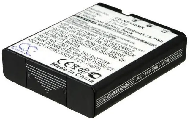 Alt view image 3 of 5 - Cameron Sino  Battery for Casio Exilim EX-H30, EX-ZR100, Exilim EX-H30BK, Exilim EX-ZR200, Tryx, Exilim EX-ZR1100, and others 1800mAh