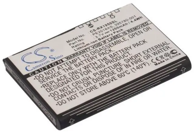Main image of Cameron Sino Battery for HP iPAQ RX1900, iPAQ RX1950, iPAQ RX1955 PN:HP 35H00063-00M, 395780-001, 398687-001, 399858-001, HSTNN-H09C-WL, PE2018AS 1200mAh