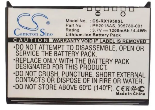 Alt view image 5 of 5 - Cameron Sino Battery for HP iPAQ RX1900, iPAQ RX1950, iPAQ RX1955 PN:HP 35H00063-00M, 395780-001, 398687-001, 399858-001, HSTNN-H09C-WL, PE2018AS 1200mAh