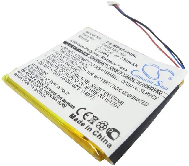 Main image of Cameron Sino Battery for SanDisk Sansa View 8GB, Sansa View 16GB, Sansa View 32GB, Sansa SMDX10R-8192K-P70, Sansa View 600mAh / 2.22Wh