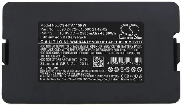 Alt view image 5 of 5 - Cameron Sino Battery for Husqvarna Automower 115H, Automower 520 2020, Automower 520 2021, Automower 520 2022, Automower Limited Edition 2020, Sileno Life 2500mAh