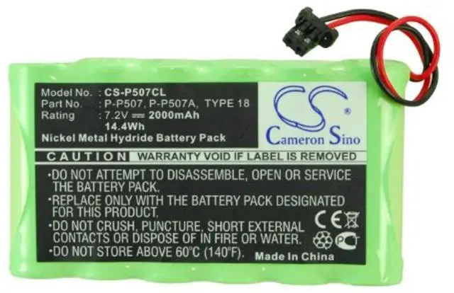 Alt view image 5 of 5 - Cameron Sino Battery for Panasonic KX-TG2000, KX-TG2000B, KX-TG2000B Backup, KX-TG4000, KX-TG4000 Base Units, KX-TG4000B, KX-TG4000B Backup PN: P-P507, P-P507A, P-P507A/BA1, PQP50AA61, TYPE 18 2000mAh