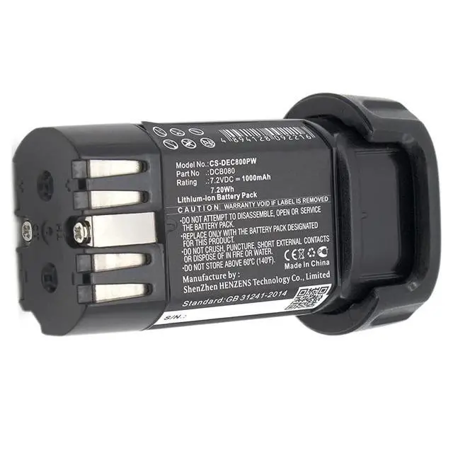 Alt view image 3 of 4 - cameron sino Battery for DCB095, DCF680, DCF680N1, DCF680N2, DCF682, DCL023, DW4390 PN: DCB080 1000mAh / 7.20Wh