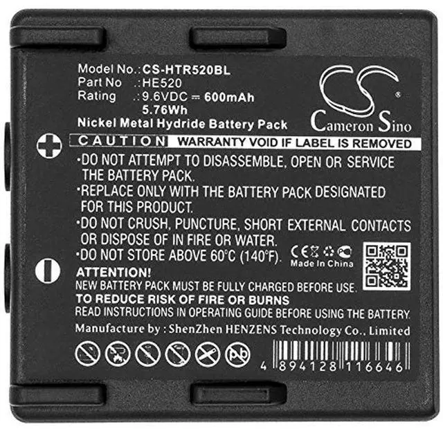 Alt view image 3 of 3 - Cameron Sino Battery for Hetronic 68300510, 68300520, 68300525, Ergo, FBH300, Nova, Nova Ergo PN:Hetronic 68300510, 68300520, 68300530, FBH900 600mAh