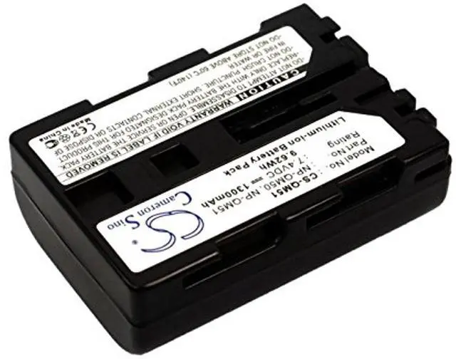 Alt view image 2 of 5 - Cameron Sino Battery for CCD-TR108, CCD-TR208, HVR-A1N, HVR-A1P, HVR-A1U, MVC-CD200, MVC-CD250, MVC-CD300, MVC-CD350, MVC-CD400, MVC-CD500 1300mAh