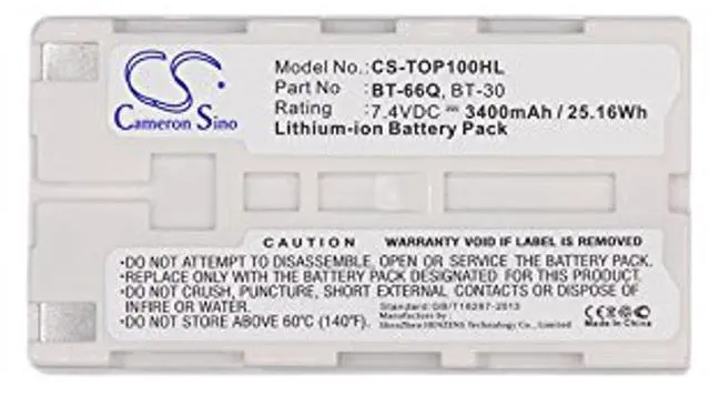 Alt view image 5 of 5 - Cameron Sino Battery for Hioki LR8410, LR8510, LR8511, Topcon FC100 FC2000 FC-100 FC-120 FC-200 FC-2200 FC-2500