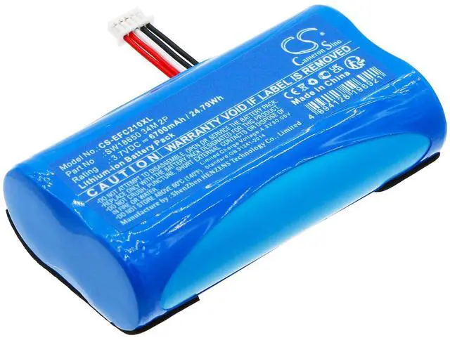 Main image of Cameron Sino Battery for Eufy Security C210 SoloCam PN:Eufy SW18650 34M 2P 6700mAh / 24.79Wh