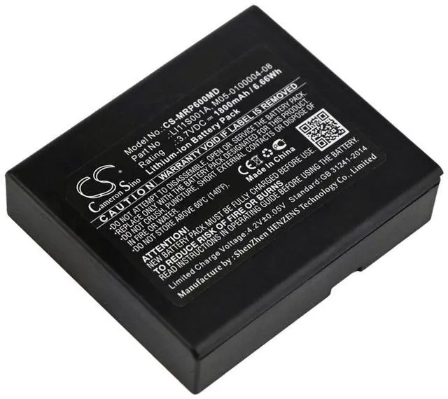 Main image of Cameron Sino 1800mAh Battery for Mindray DPM2,Oxymetre Pouls PM60,PM60,PM60 pulse oximeter,pulse oximeter PM60; P/N:022-000008-00,LI11S001A,M05-0100004-08