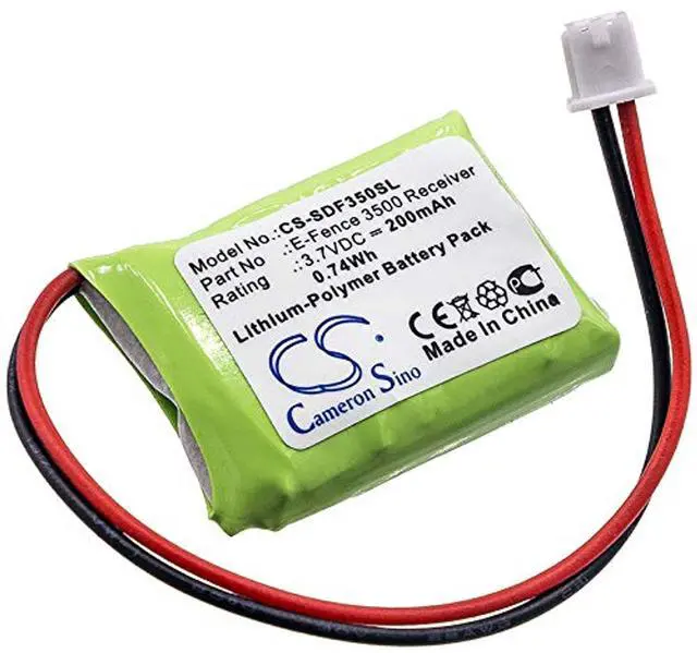 Main image of Cameron Sino Battery for Dogtra E-Fence 3500 Receiver, YS-300 Bark Collar PN:Dogtra 200mAh / 0.74Wh