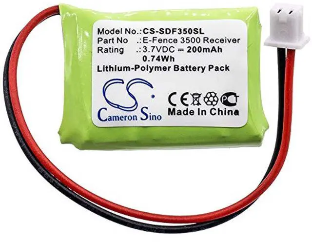 Alt view image 3 of 4 - Cameron Sino Battery for Dogtra E-Fence 3500 Receiver, YS-300 Bark Collar PN:Dogtra 200mAh / 0.74Wh