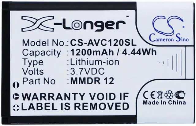 Alt view image 5 of 5 - Cameron Sino Battery for Avantree SP850;Avus C12, C22, V2, S62, Piano, Verdit; Caseroxx1100; Denver GSP-120, GSP-131, GSP-110 1200mAh / 4.44Wh