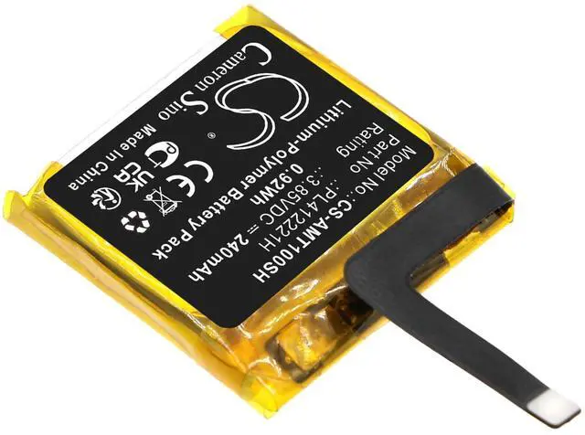 Alt view image 2 of 4 - Cameron Sino Battery for Amazfit A1913, A1914, A1969, A2021, C17, GTS, GTS 1S PN:Amazfit PL412221H 240mAh / 0.92Wh