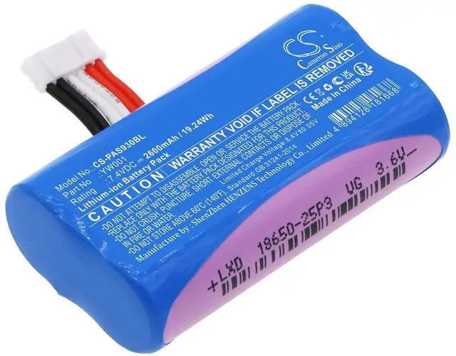 Cameron Sino Battery for Pax A910, A930 PN:Pax YW001 2600mAh / 19.24Wh