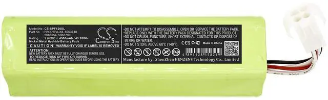 Alt view image 3 of 5 - Cameron Sino Battery for Scott Proflow Sc, Proflow SC 120, Proflow SC160, Sc Asbestos; 3M Scott Proflow PF-630, PF-619E PN:Scott 5063554, 5063748, 5063790, HR-4/3FA-X8 4500mAh / 43.20Wh