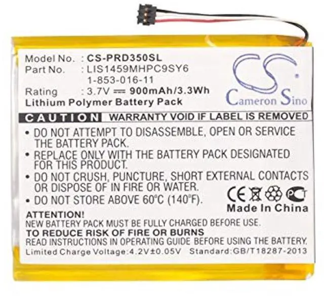 Alt view image 5 of 6 - Cameron Sino Battery for Sony PRS-350, PRS-350SC, PRS-650, PRS-650BC, PRS-650RC PN:Sony 1-853-016-11, LIS1459MHPC9SY6) 900mAh