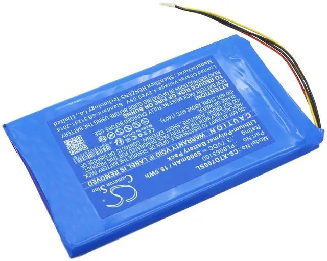 Alt view image 2 of 5 - Cameron Sino Battery for XTOOL AutoPropad Basic Key Programme, D7 BT, D7 Diagnostic Scan Tool, EZ300 Pro Scanners, EZ400 Pro Scanners, PS70 PRO Diagnostic Scan Tool PN:XTOOL PL6065100 5000mAh / 18.5Wh